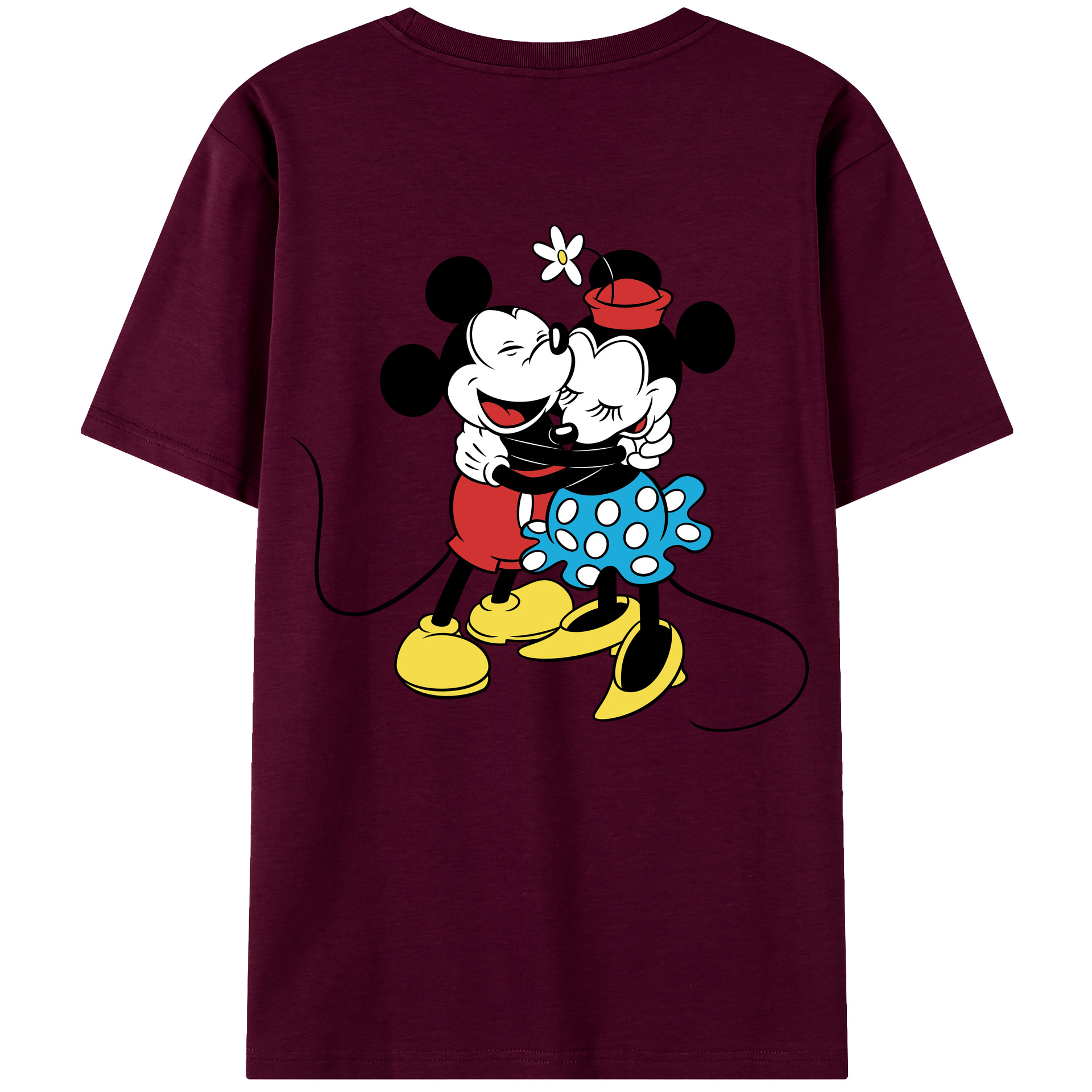 （画像用） ミッキーマウス Mickey Mouse レディース半袖Tシャツ(バックプリント)